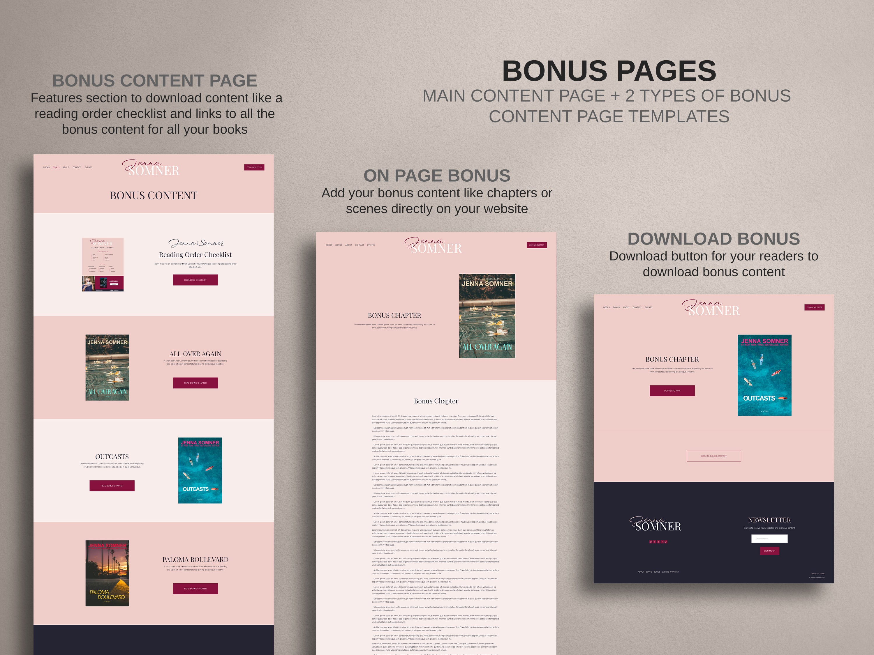 MELONI • Author Squarespace Website Template