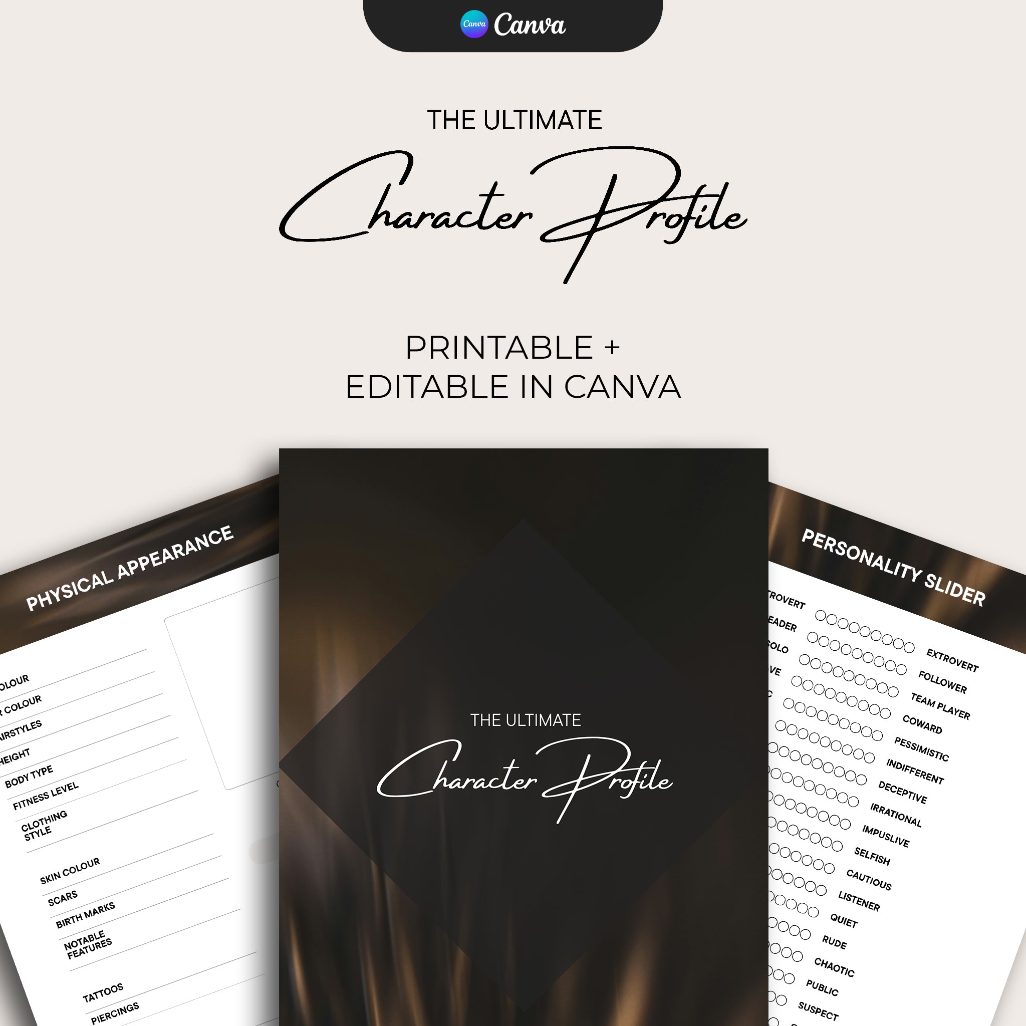 Character Profile Template - Neutral