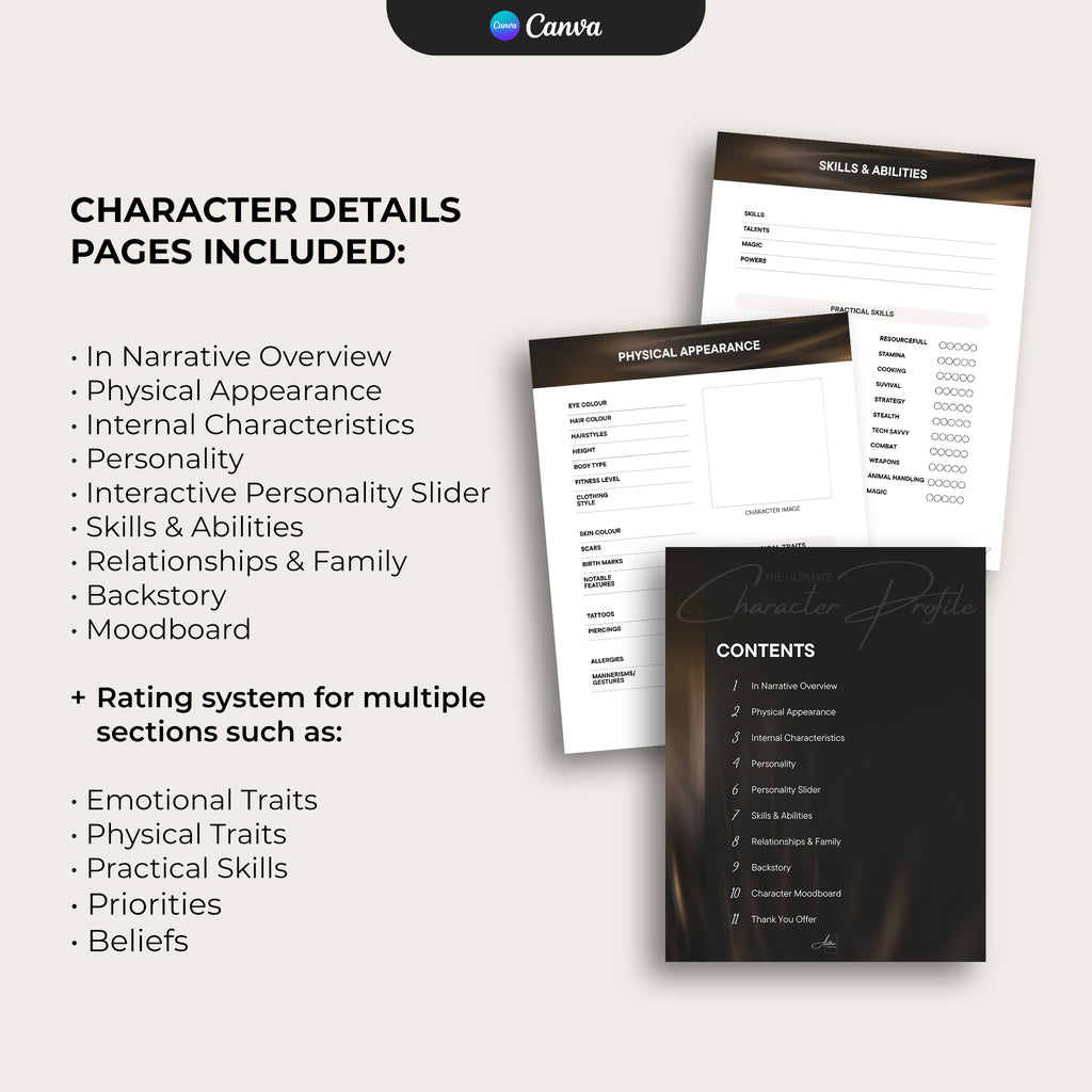 Character Profile Template - Neutral