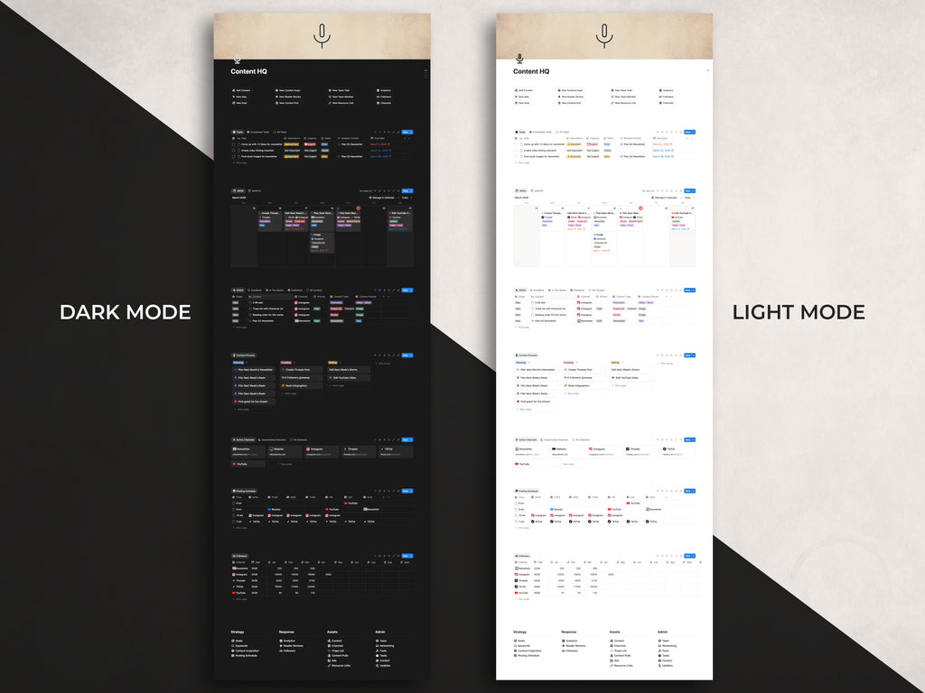 Content HQ -  Social Media Content Manager Notion Template