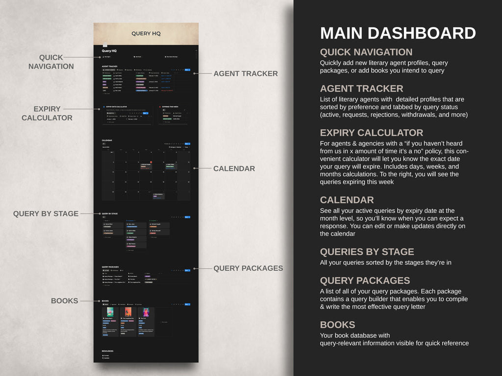 Query HQ - Query Builder & Agent Tracker Notion Template