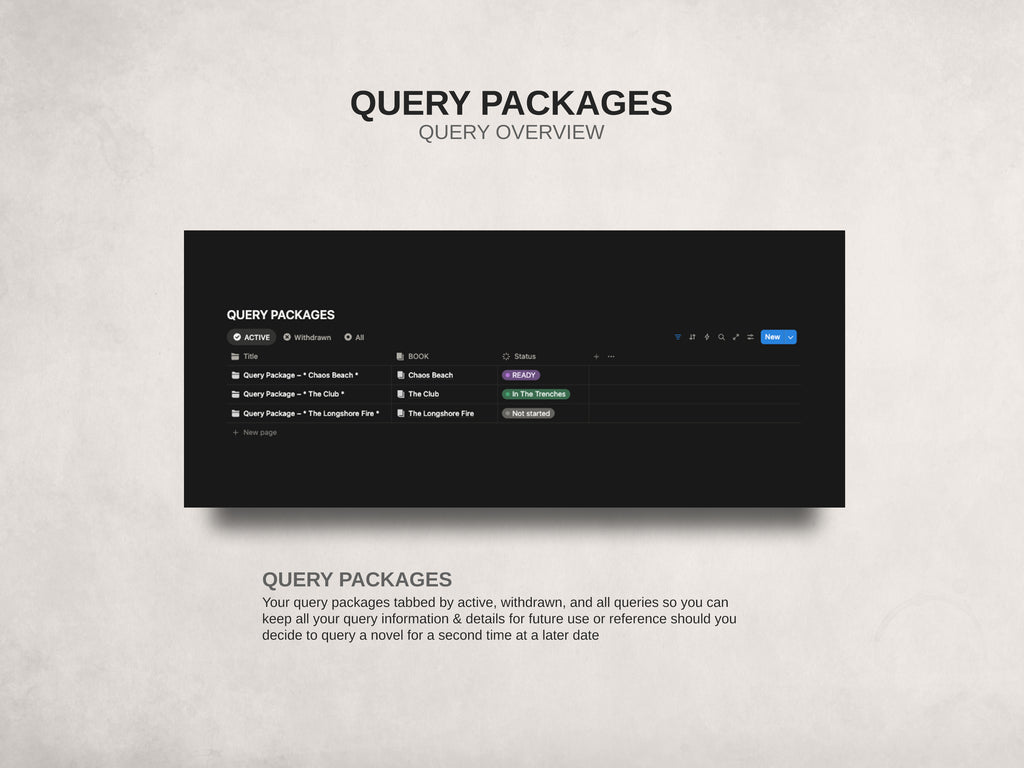 Query HQ - Query Builder & Agent Tracker Notion Template
