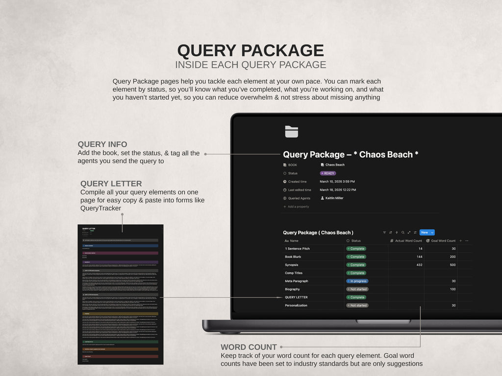 Query HQ - Query Builder & Agent Tracker Notion Template