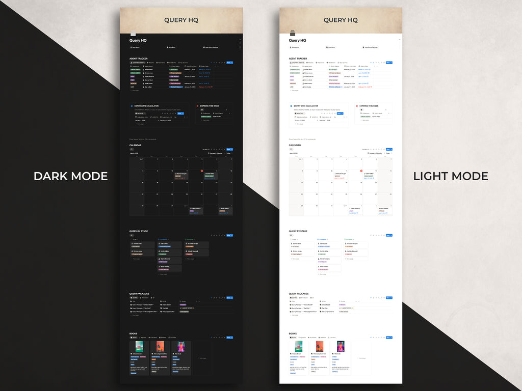 Query HQ - Query Builder & Agent Tracker Notion Template