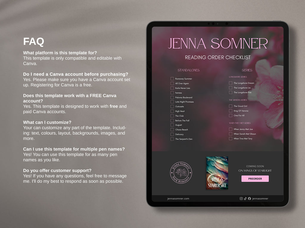 Reading Order Checklist • Canva Template