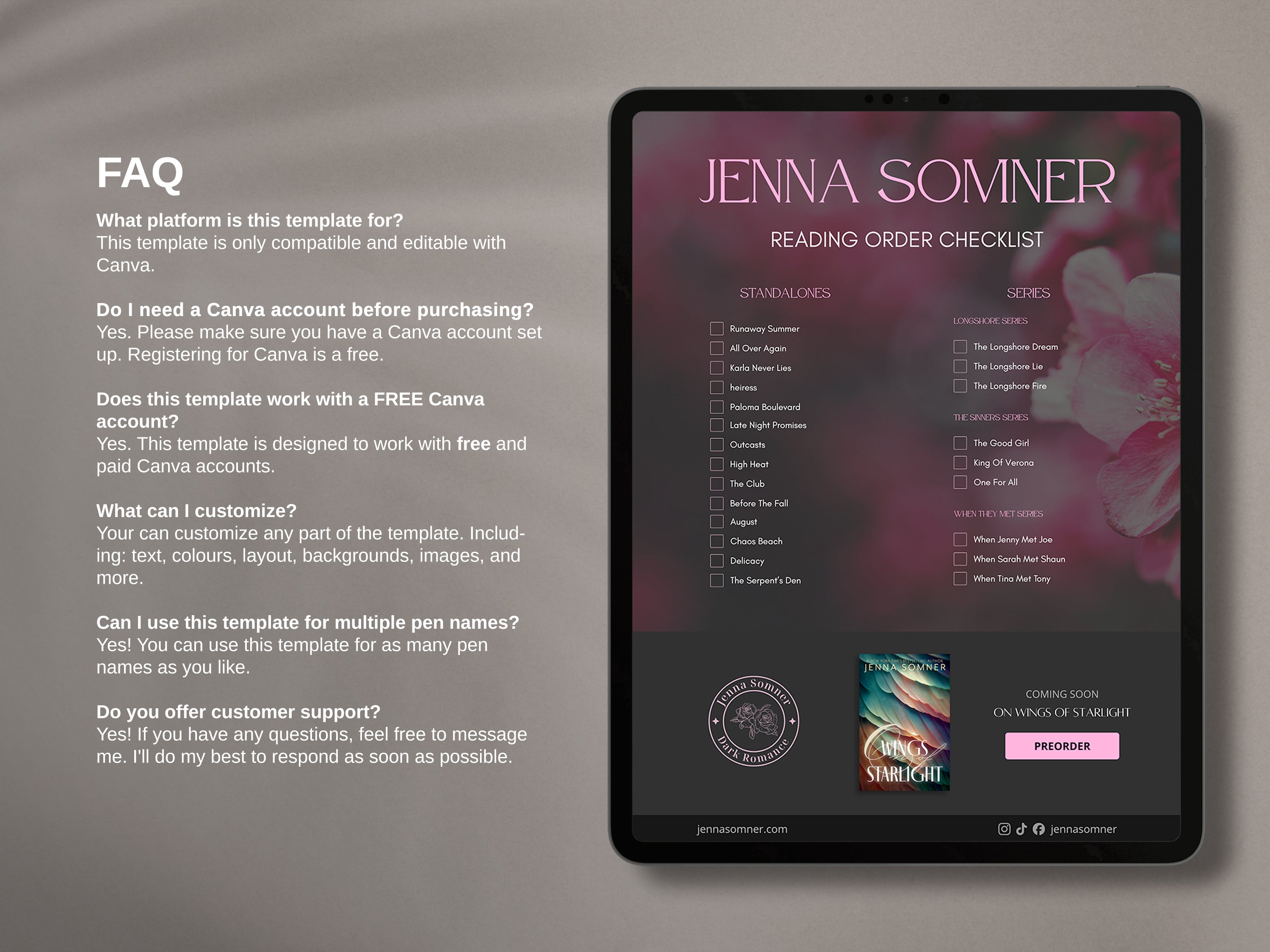 Reading Order Checklist • Canva Template