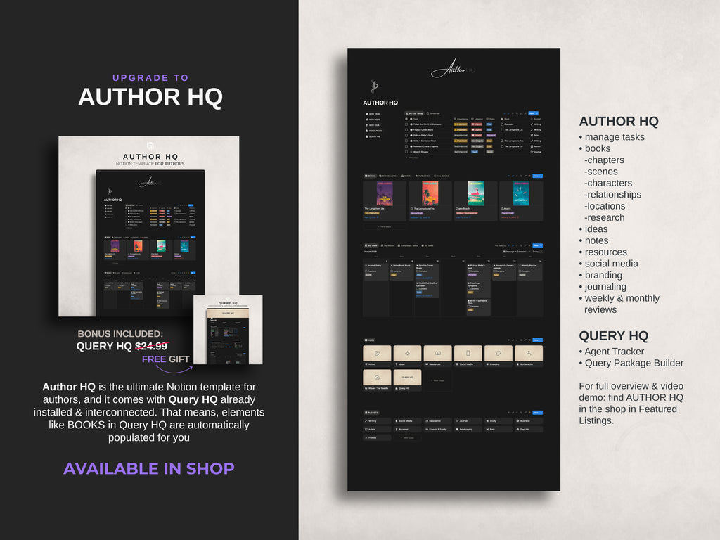 Query HQ - Query Builder & Agent Tracker Notion Template