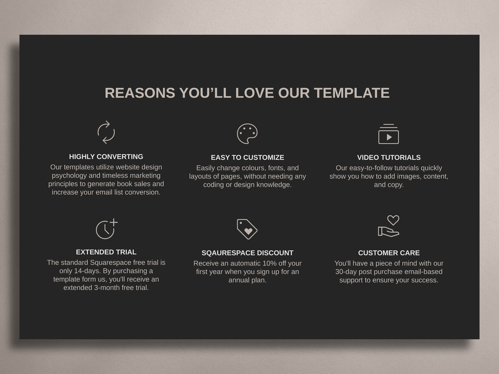 NEUTRALIS • Author Squarespace Website Template