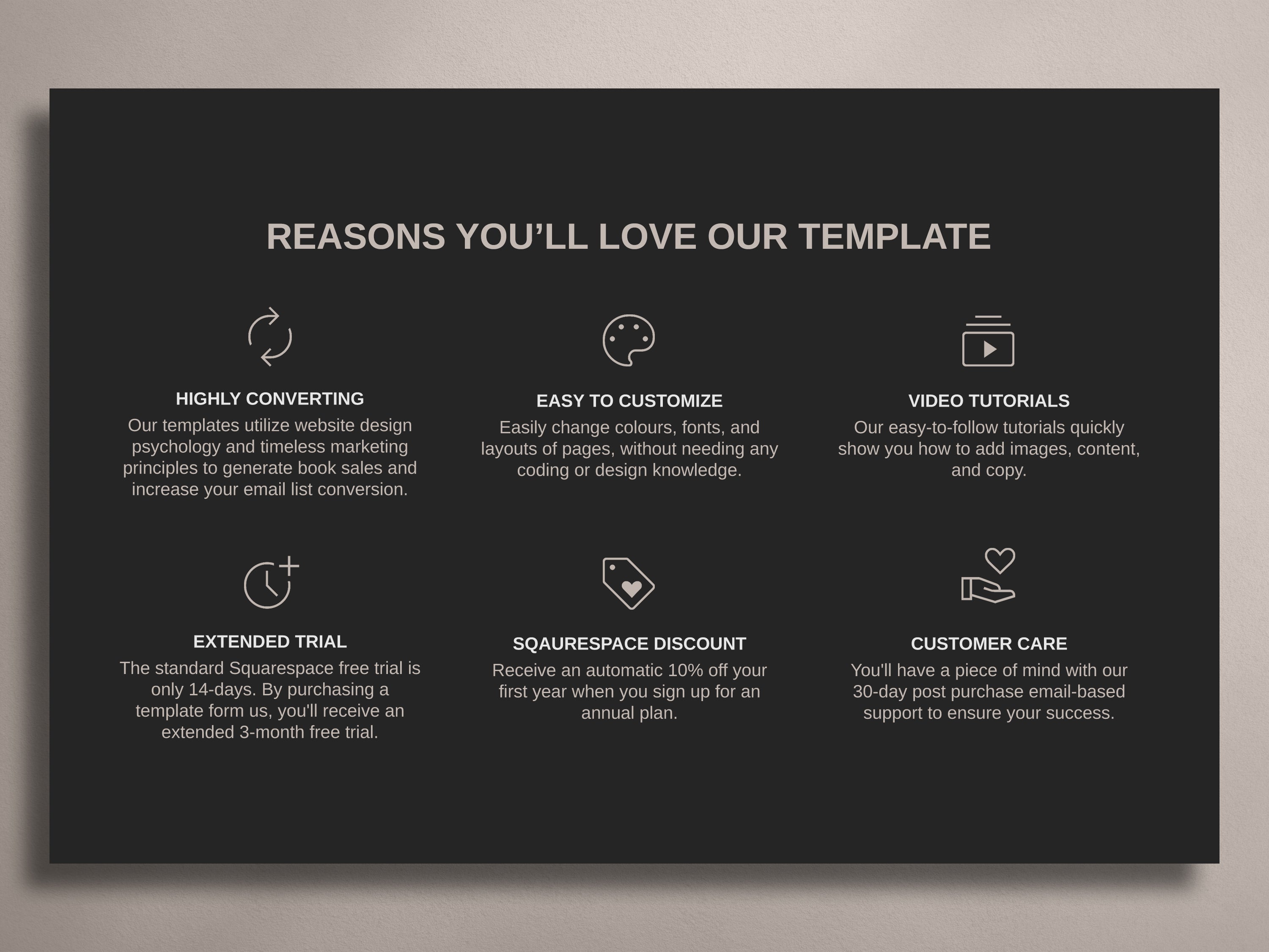 NEUTRALIS • Author Squarespace Website Template